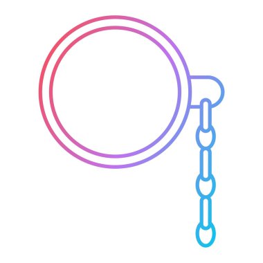 Zincir simgesi. Ağ için at nalı vektör simgelerinin özet çizimi