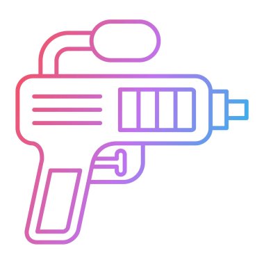 Silah ikonu. Web için matkap vektör simgelerinin özet çizimi