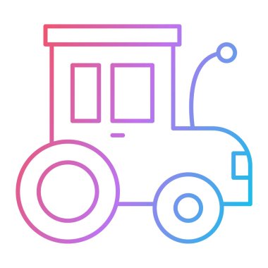 Bir kamyon simgesinin vektör çizimi