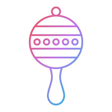 bebek çıngırak ikonu. Ana hatlı vektör çizimi. beyaz arkaplanda izole