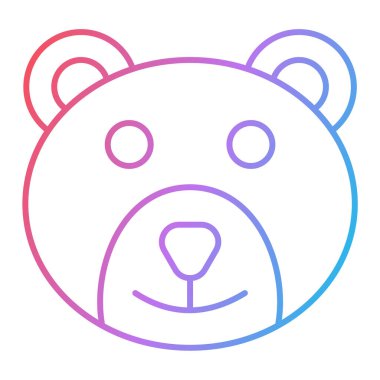 Baş simge vektör çizim ayı