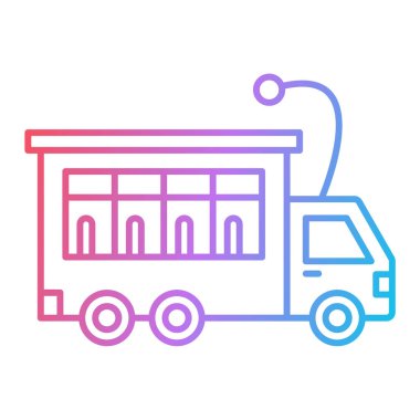 Bir dağıtım simgesinin vektör illüstrasyonu