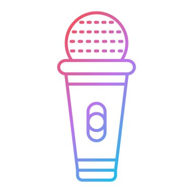 Bir mikrofon simgesinin vektör çizimi