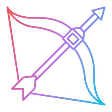 Kurdele ve ok vektör illüstrasyonlu papyon