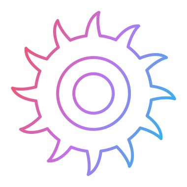 Güneş Simgesi Vektör illüstrasyonu