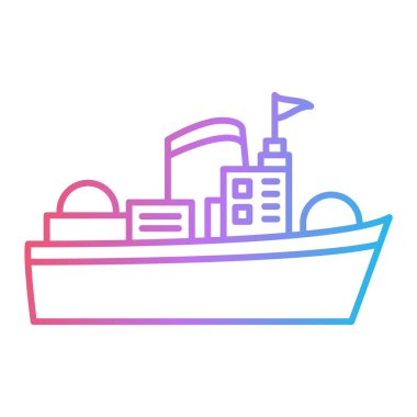 Gemi simgesi vektör illüstrasyonu