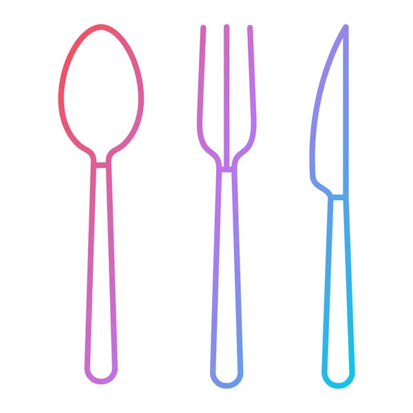 Spoon Fork Knife Icon Vector Illustration Design — Stock Vector