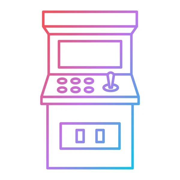 Arcade Machine Food Line Style Icon Design Vector Illustration — Stockvektor