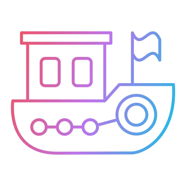 Vector Illustration Line Icon Train - Stok Vektor