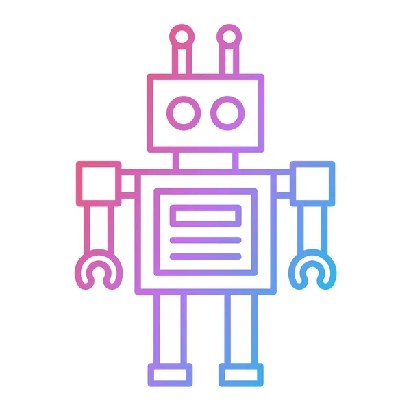 Robot Icono Vector Ilustración — Vector de stock