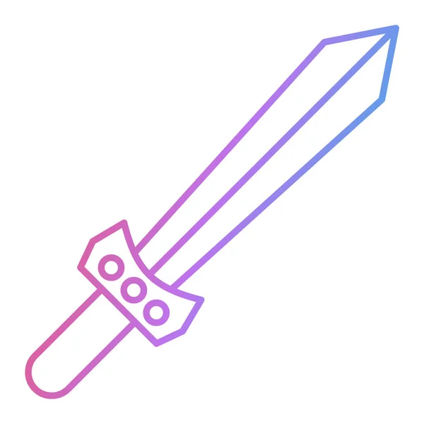 Sword Icon Outline Hand Grenade Vector Illustration Symbol Web Design — Archivo Imágenes Vectoriales