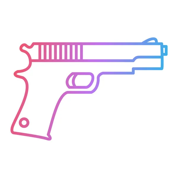 Ikona Zbraně Módním Stylu Izolované Pozadí — Stockový vektor