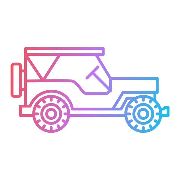 Icono Del Vehículo Coche Esquema Ilustración Línea Camiones Vector Tractor — Archivo Imágenes Vectoriales