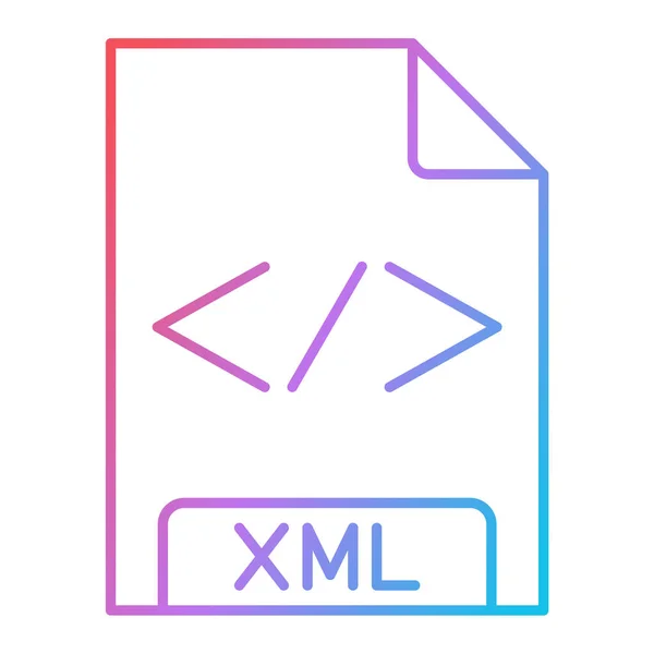 File Format Icon Vector Illustration Xml — Stock Vector