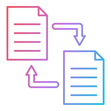 dosya belgesi simgesi, vektör illüstrasyonu