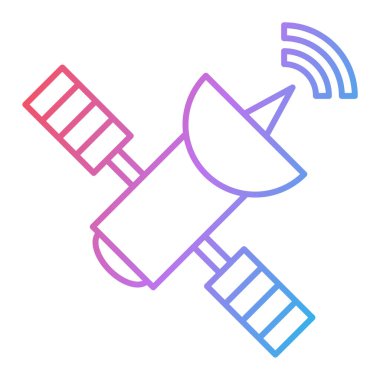 uydu simgesi vektör illüstrasyonu