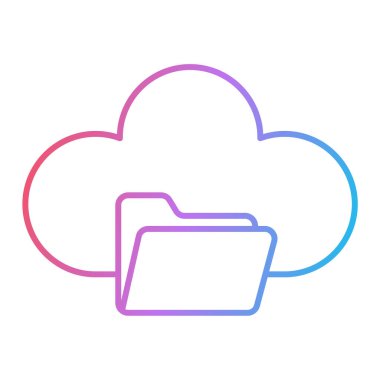 bulut hesaplama veri depolama vektör çizimi