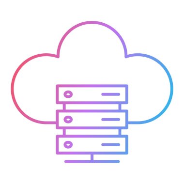 bulut sunucu simge vektör çizim tasarım bilgisayar