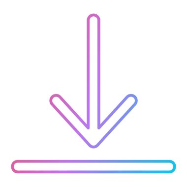 aşağı ok simgesi, vektör illüstrasyonu