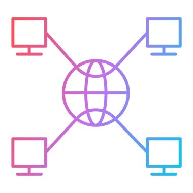 ağ paylaşım simgesi çizimi