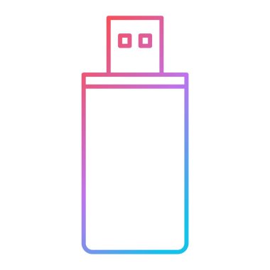 usb flash disk simge vektör illüstrasyon tasarımı