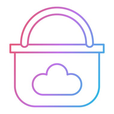 Bir alışveriş poşeti simgesinin vektör çizimi