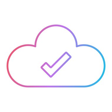 bulut hesaplama simgesi, vektör illüstrasyonu