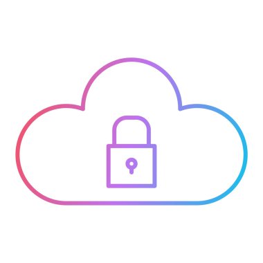 bulut hesaplama güvenlik sistemi vektör çizimi