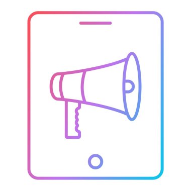 megafon vektör simgesi modern illüstrasyon