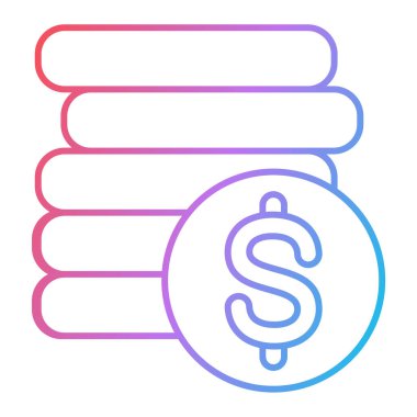 Dolar sembollü para yığını vektör illüstrasyon tasarımı