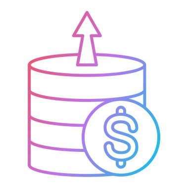 Dolar sikkeleri ikon vektör illüstrasyon tasarımı