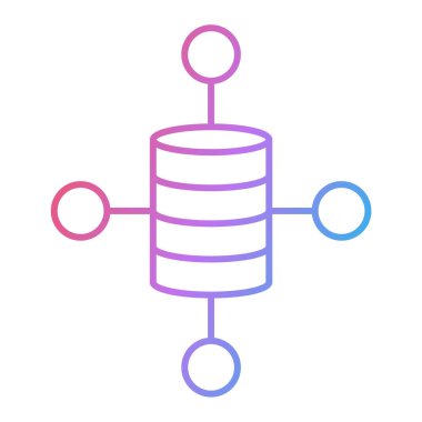 veritabanı satır simgesi, vektör illüstrasyonu