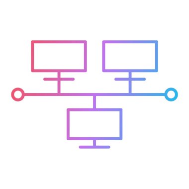ağ paylaşım çizgisi simgesi, vektör illüstrasyonu