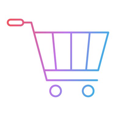 Alışveriş arabası ikon vektör illüstrasyonu