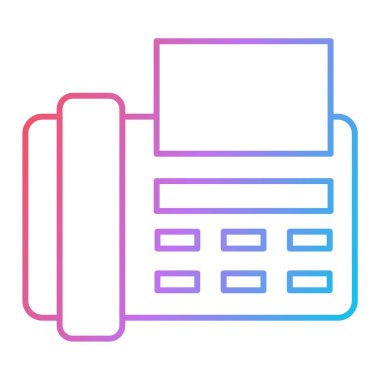 faks yazıcı simgesi. Web için kağıt vektör simgelerinin özet çizimi