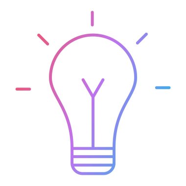 ampul vektör kabartması düz simge