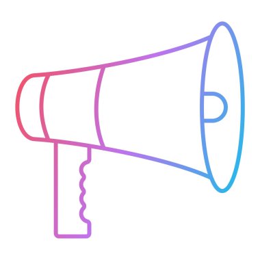 Megafon. Web simgesi basit illüstrasyon