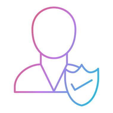 kullanıcı hesabı simgesi. Web için iş adamı vektör sembolünün basit bir gösterimi