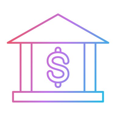 banka simgesi vektör illüstrasyonu