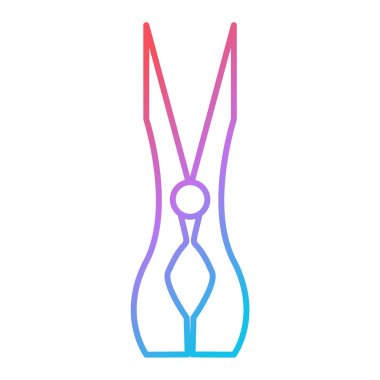 Makas simgesi. Web için pense vektör simgelerinin özet çizimi