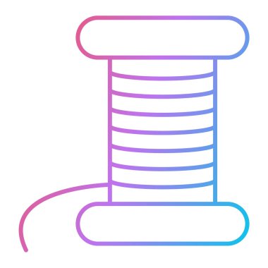 İp simgesi. Web için iplik makarası vektör simgelerinin basit çizimi