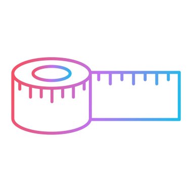 mezura simgesi. Web için cetvel vektör simgelerinin özet çizimi