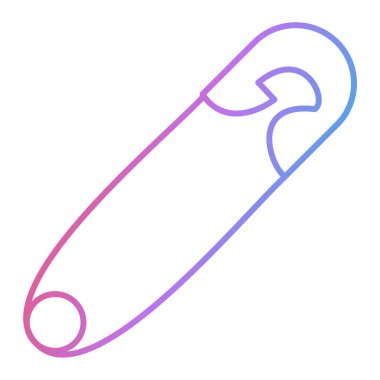 Tek izole edilmiş iğne simgesinin vektör çizimi