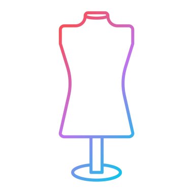 Manken ikonu. Web için kıyafet vektör sembolünün özet çizimi