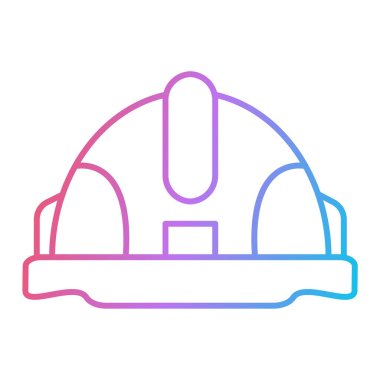 Kask simgesi vektör illüstrasyonu