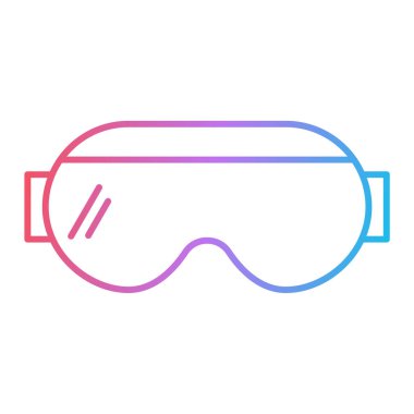 Dalış maskesi simgesi. Web için şnorkel vektör simgelerinin özet çizimi