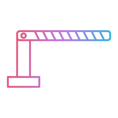 İnşaat vinci simgesi. Web için bariyer vektör simgelerinin özet çizimi