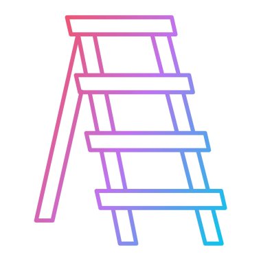 Merdiven ikonu. Web için merdiven vektör simgelerinin özet çizimi