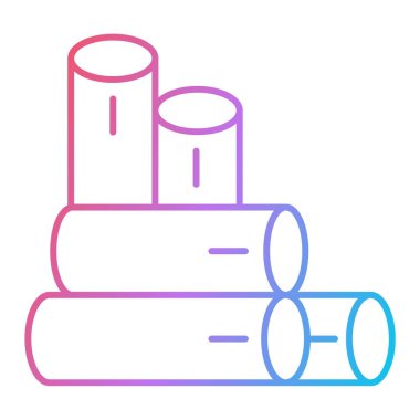 Petrol varili ikonu. Web için su borusu vektör simgelerinin özet çizimi