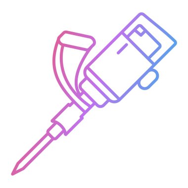 tornavida simgesi vektörü. İnce çizgi işareti. izole edilmiş sınır sembolü çizimi